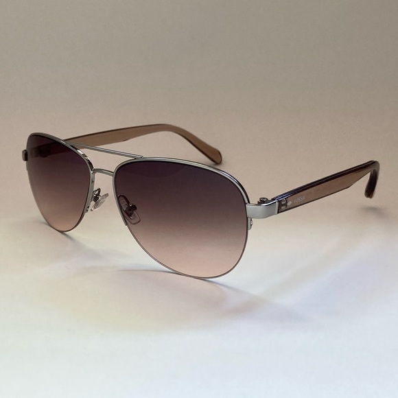 FOSSIL FOS3062/S-0CMTH AVIATOR SUNGLASSES-RUTHENIUM NUDE/GREEN ORANGE - Picture 3 of 13